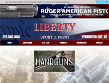 Tablet Screenshot of libertysportandpawn.com